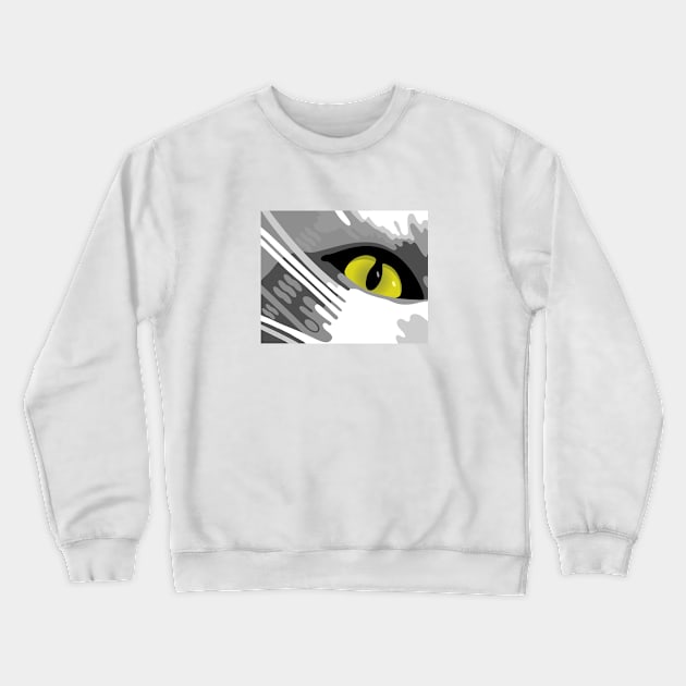 Cats Eye View Abstract Art Crewneck Sweatshirt by WarriorWoman